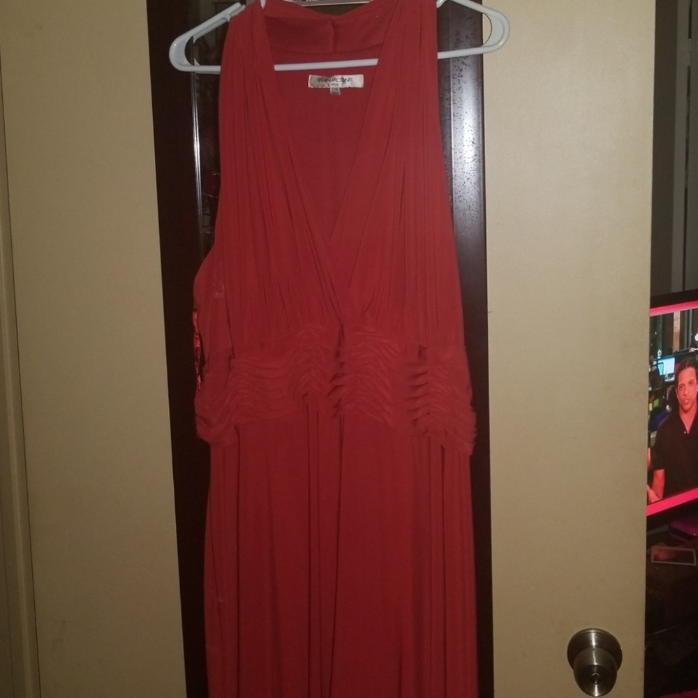Red evan picone cocktail dress